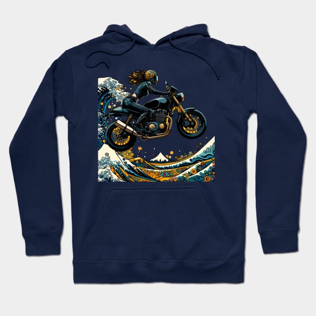 Motorcycle Girl Hoodie by newozzorder